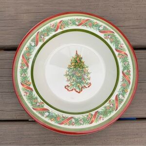 Christopher Radko Christmas Tree Large Rim Soup Bowl